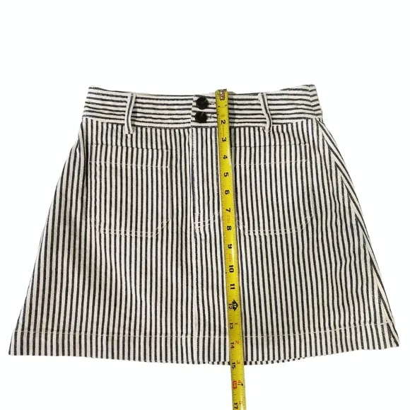J. Crew Striped A-line skirt
