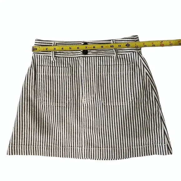 J. Crew Striped A-line skirt
