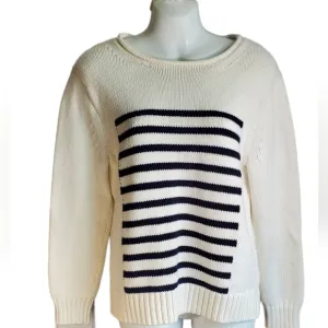 J CREW striped knit sweater M