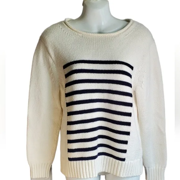 J CREW striped knit sweater M