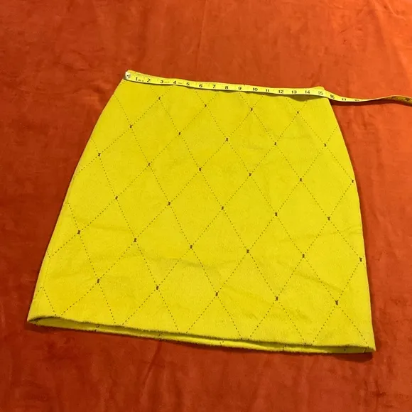J. Mclaughlin Yellow Wool Cashmere A Line Skirt Size 6