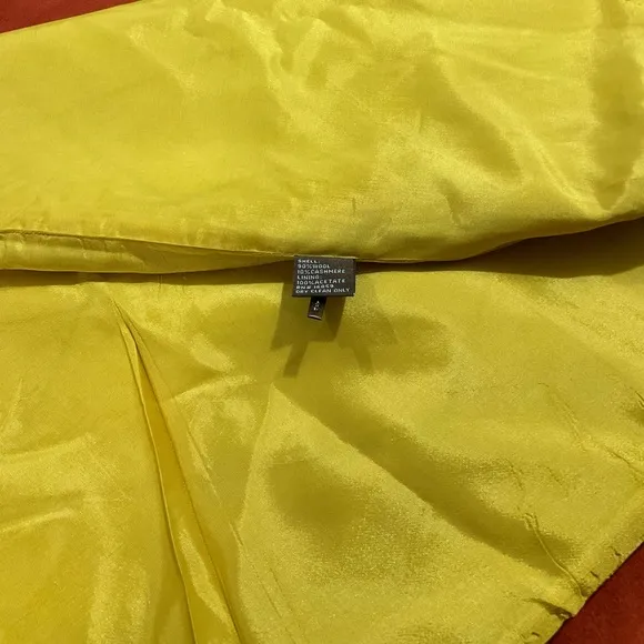 J. Mclaughlin Yellow Wool Cashmere A Line Skirt Size 6