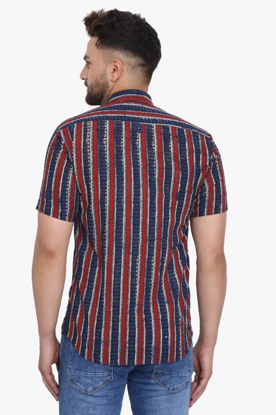 Jaipur 100% Cotton Multicolored Striped Shirt