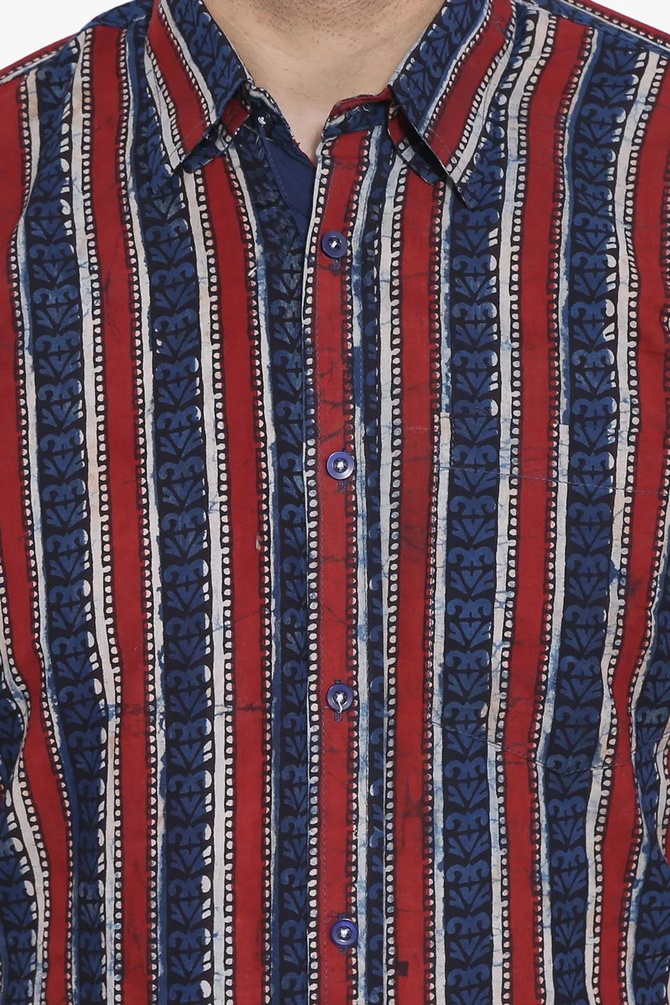 Jaipur 100% Cotton Multicolored Striped Shirt