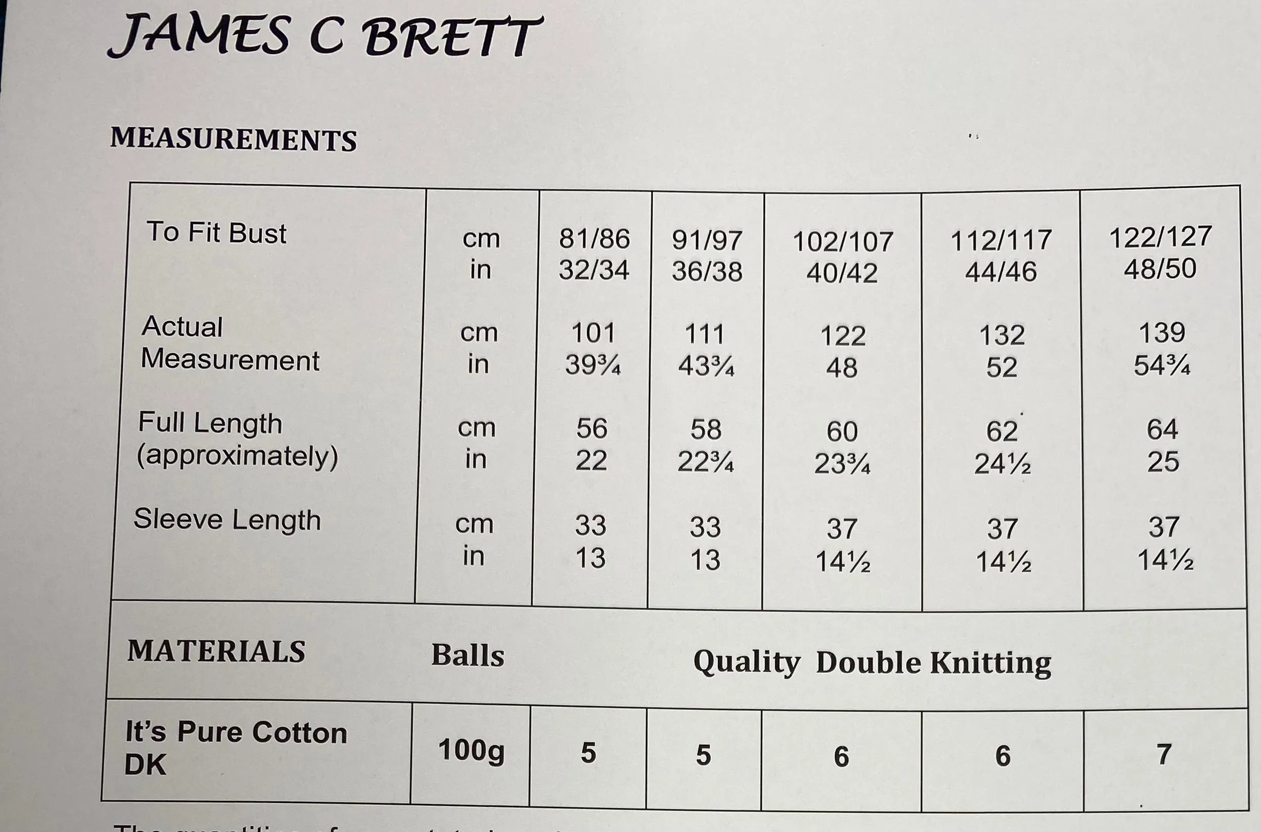 James C Brett JB874 Ladies Sweater Double Knitting