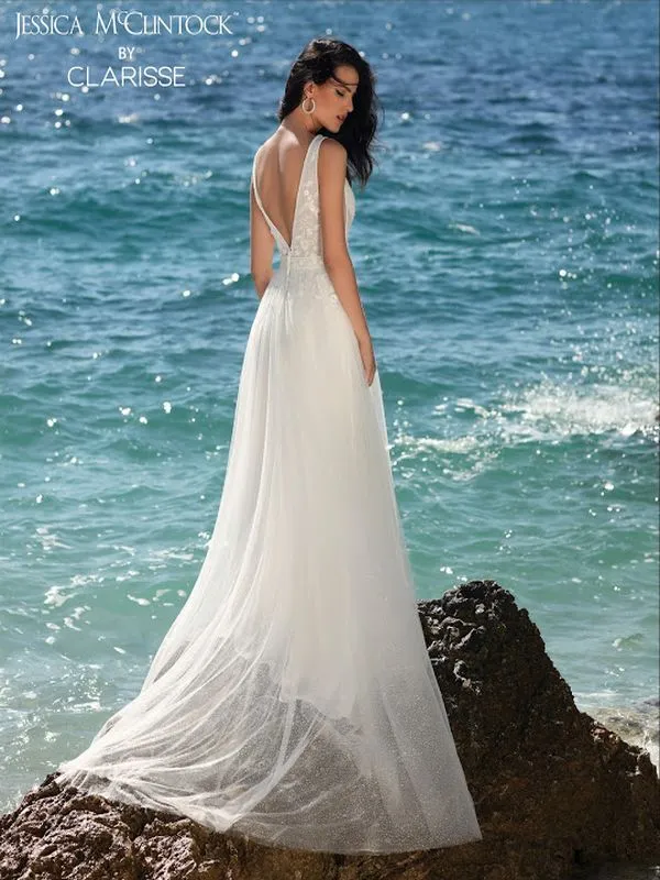 Jessica McClintock Size 4 700121 Ivory Gown
