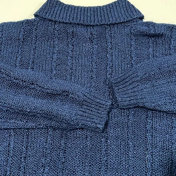 JIT sport - 100% acrylic navy blue sweater, vintage knit