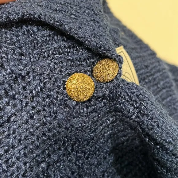 JIT sport - 100% acrylic navy blue sweater, vintage knit