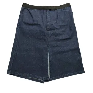 John Richmond Blue Denim A-Line Skirt w/Front Split Sz 42 NWOT