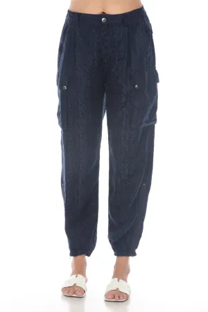 Johnny Was Biya Kiarra Jacquard Cargo Pants B67324 Boho Chic *
