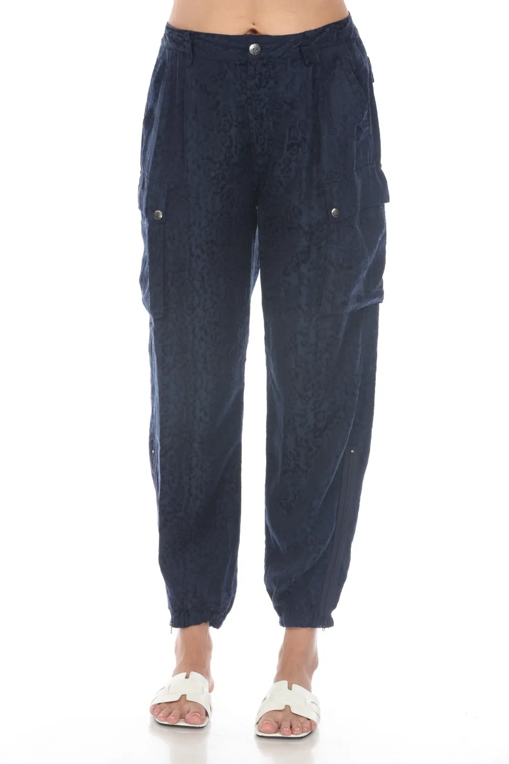 Johnny Was Biya Kiarra Jacquard Cargo Pants B67324 Boho Chic *
