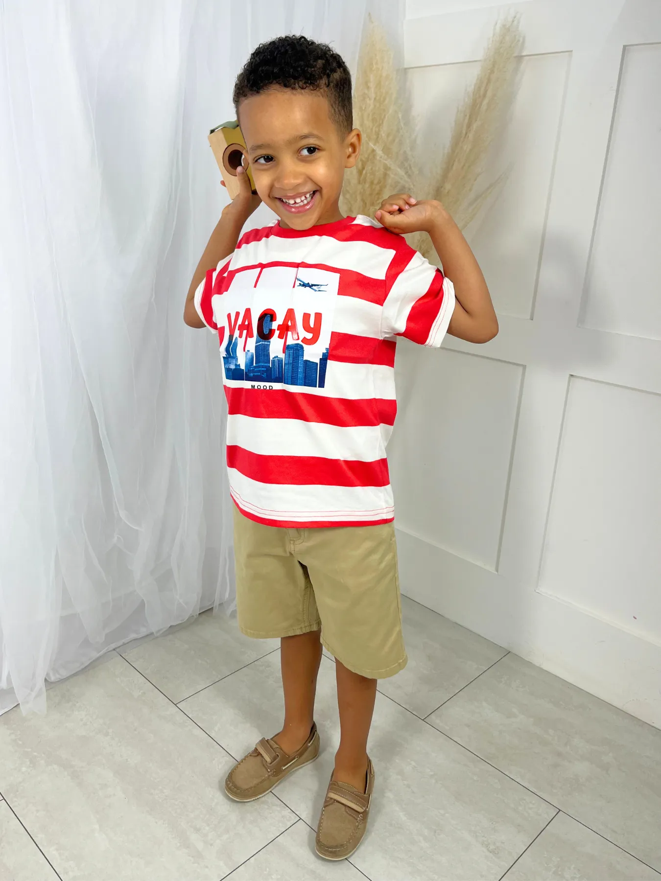 Junior Boy Vacay Striped T-Shirt