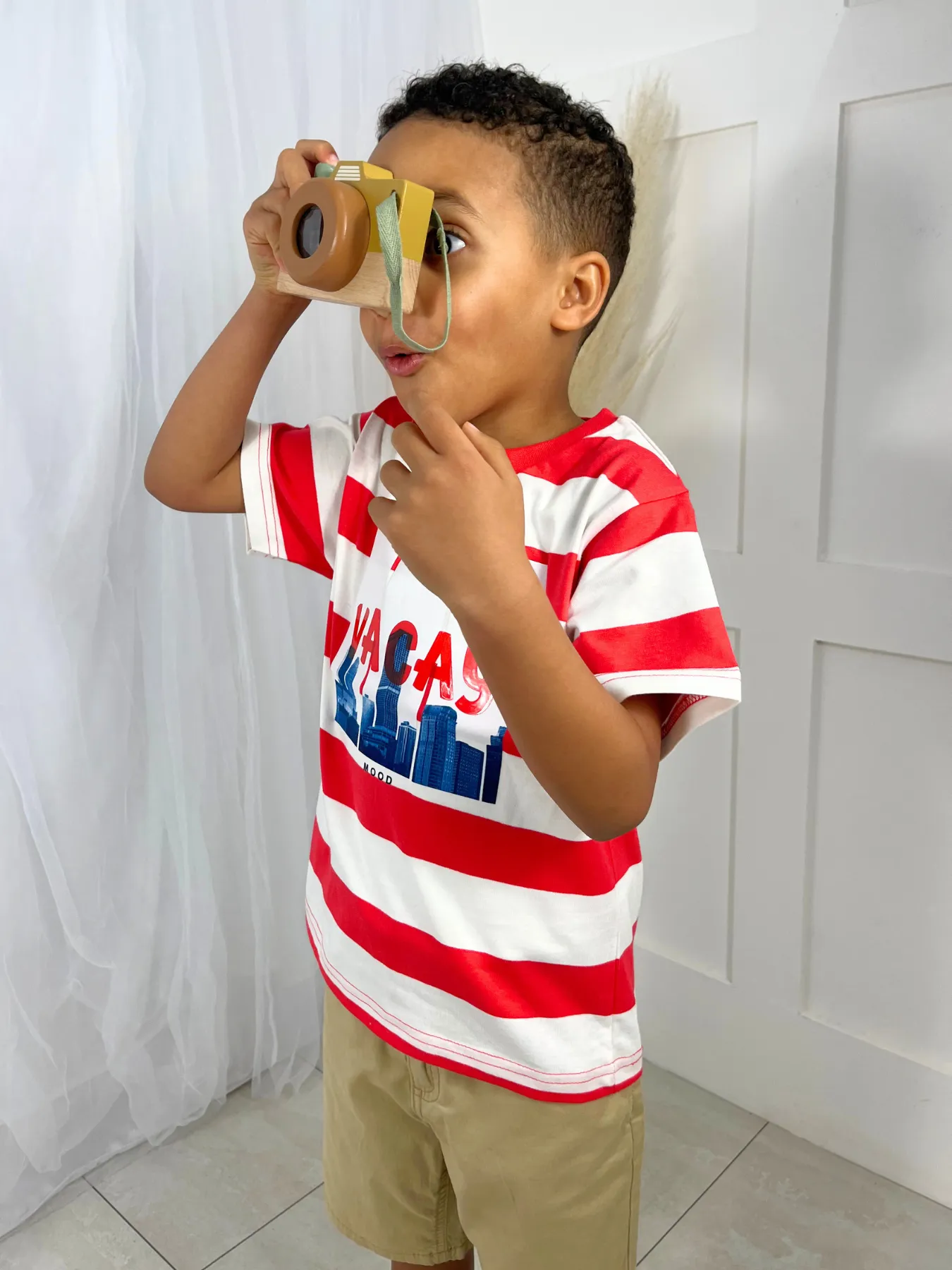 Junior Boy Vacay Striped T-Shirt
