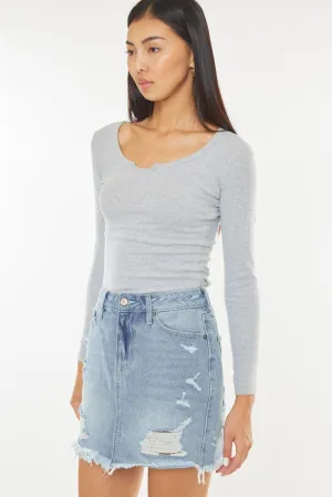 Kancan Distressed Skirt