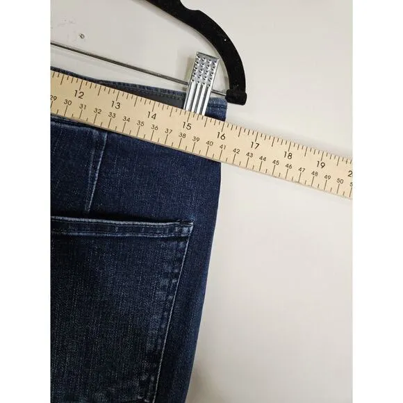 KARL LAGERFELD PARIS New Stretch 8 JEAN SKIRT Denim Lace Up Mini Biker Rock