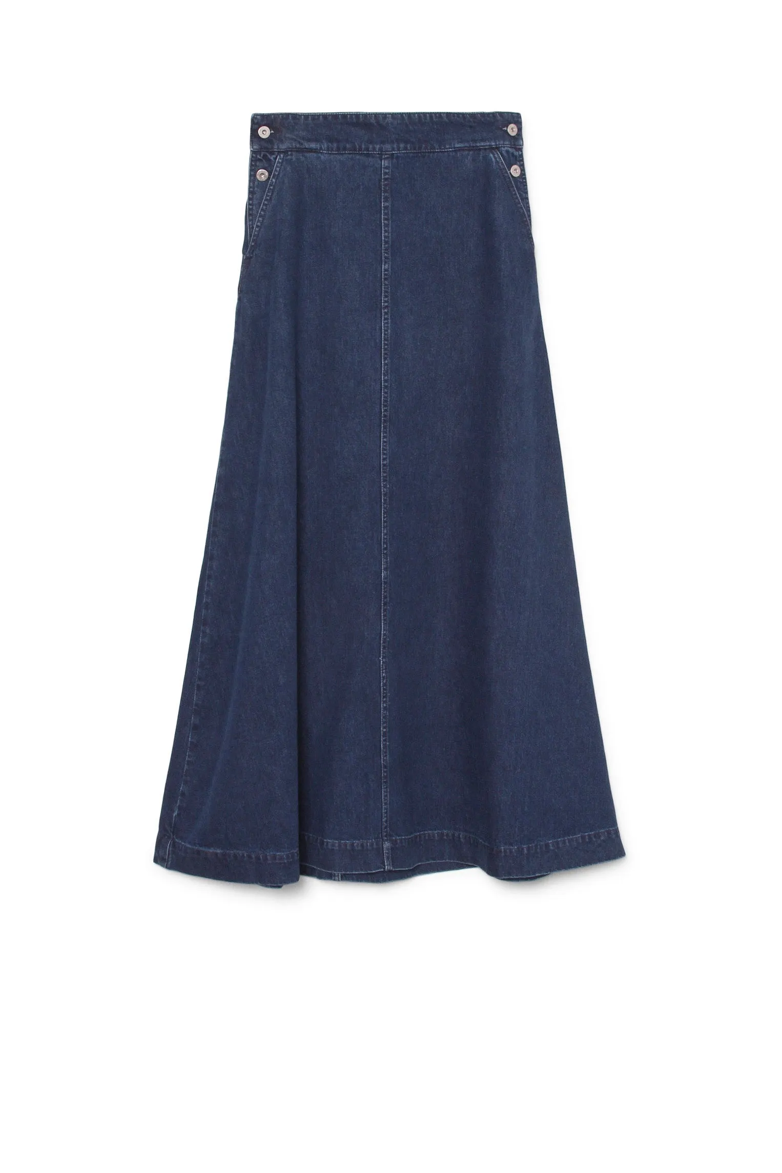 Kowtow Outline Skirt - Mid Blue Denim