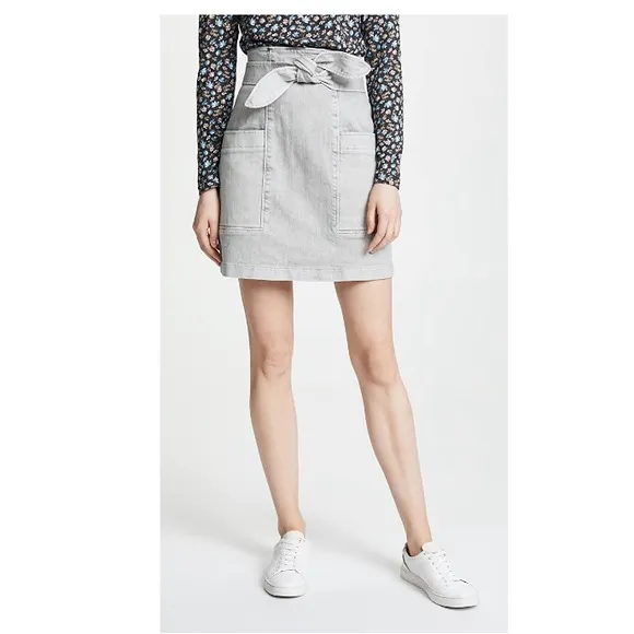 La Vie Rebecca Taylor Denim Knot Skirt