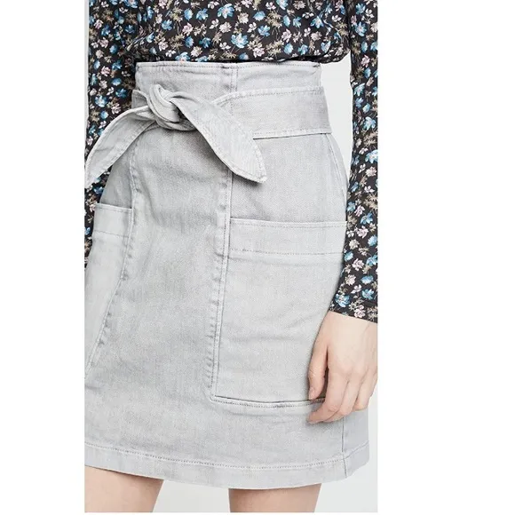 La Vie Rebecca Taylor Denim Knot Skirt