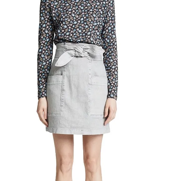 La Vie Rebecca Taylor Denim Knot Skirt