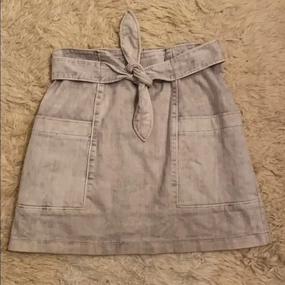 La Vie Rebecca Taylor Denim Knot Skirt