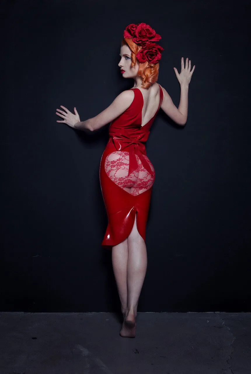 Lace panel skirt