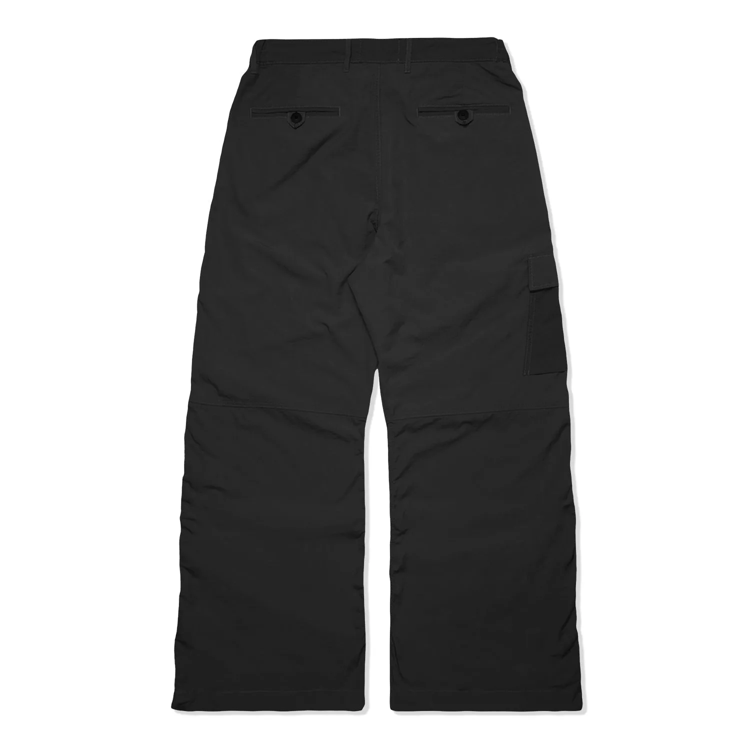LAKH Men Flared Cargo Pants Black