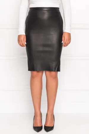 LaMarque - Avana Leather Pencil Skirt - Black