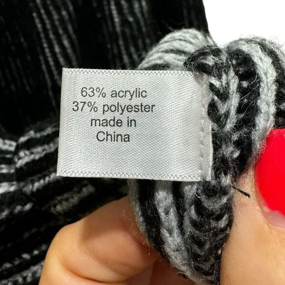 Lane Bryant Crew Neck Knit Ombre Black Gray Sweater Size 26/28
