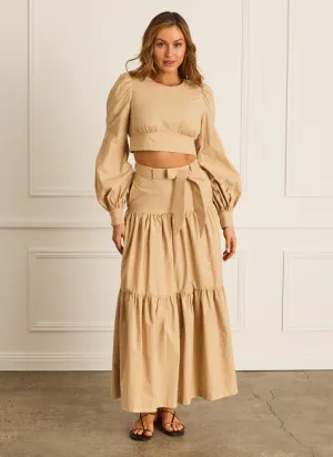 Latte Tia Maxi Skirt