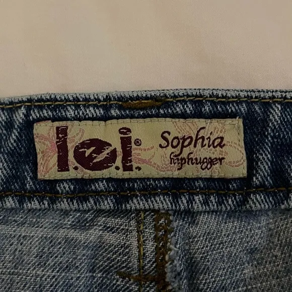 LEI Y2K Sophia Hip Hugger Low Rise Ruffle Denim Skirt 14 Streetwear Fairy Grunge