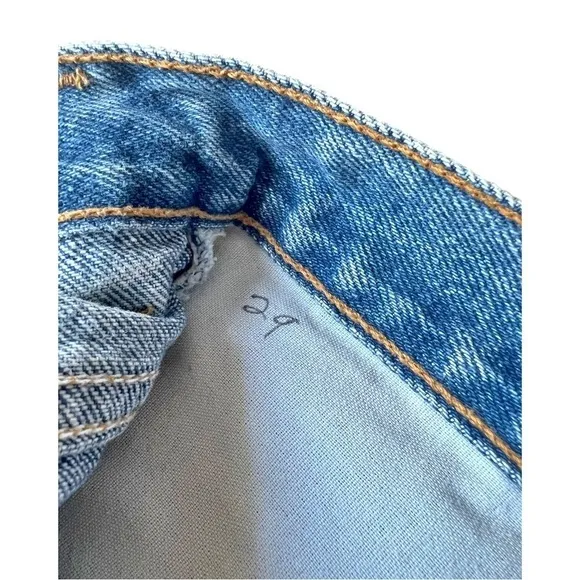 Lf Furst of a Kind Levi’s Upcycled Neon Zipper Mini Denim Skirt Size 29