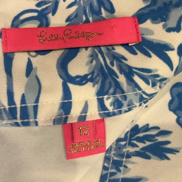 Lilly Pulitzer ‘Jonas’ high waisted skirt skort aqua lounger print 12