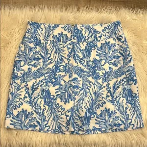 Lilly Pulitzer ‘Jonas’ high waisted skirt skort aqua lounger print 12