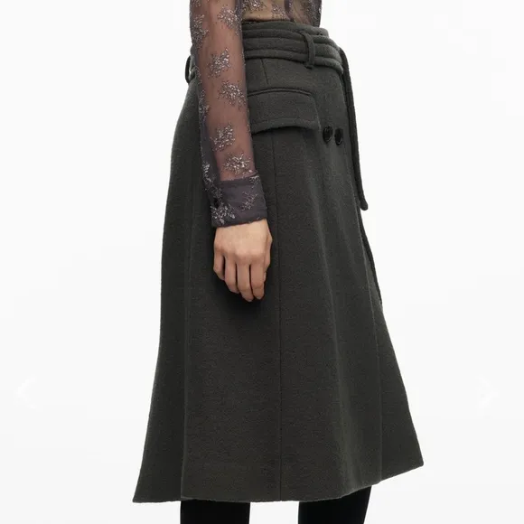 Limited Edition wool midi skirt by Zara