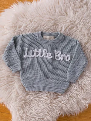 Little Bro  Knit Pullover || Blue