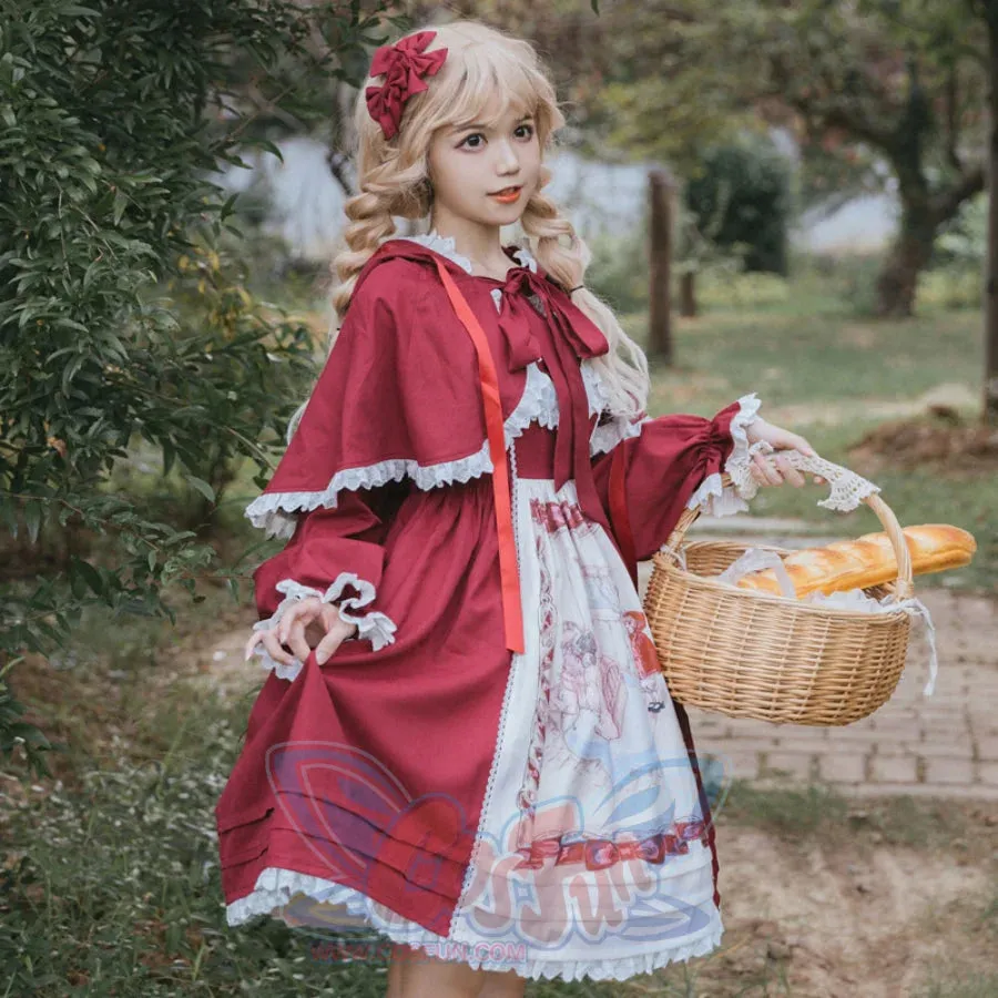 Little Red Riding Hood Sweet and Lovely Lolita Jumper Skirt S22812