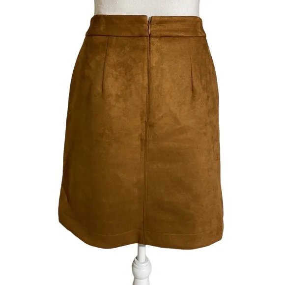 LOFT Faux Suede A-line Skirt Size 4