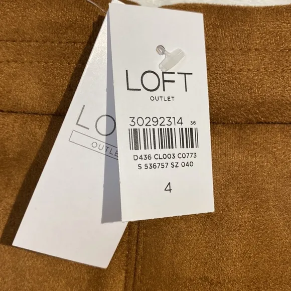 LOFT Faux Suede A-line Skirt Size 4