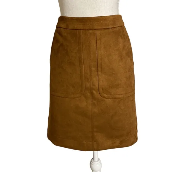 LOFT Faux Suede A-line Skirt Size 4
