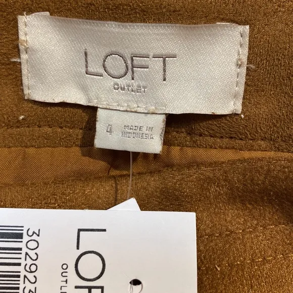 LOFT Faux Suede A-line Skirt Size 4