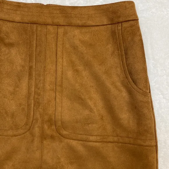LOFT Faux Suede A-line Skirt Size 4