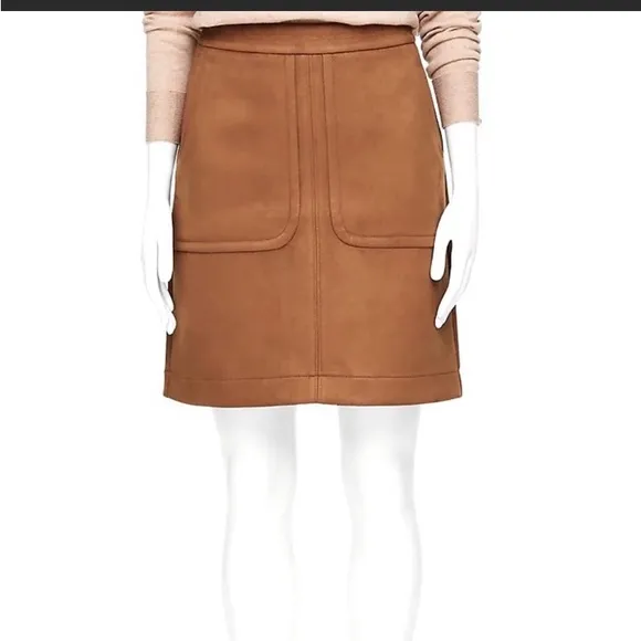 LOFT Faux Suede A-line Skirt Size 4