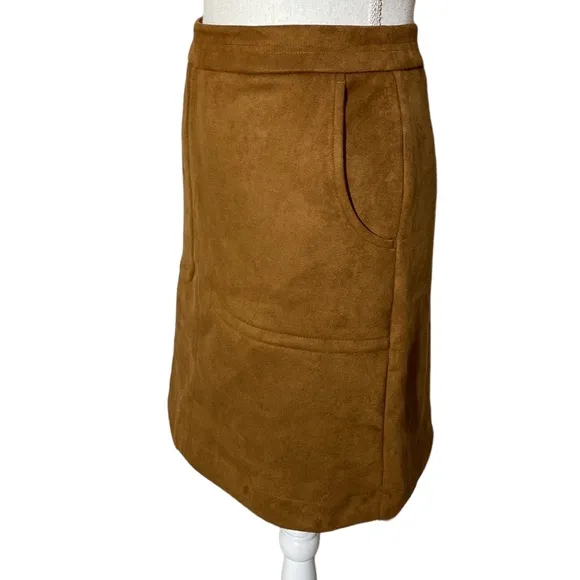 LOFT Faux Suede A-line Skirt Size 4
