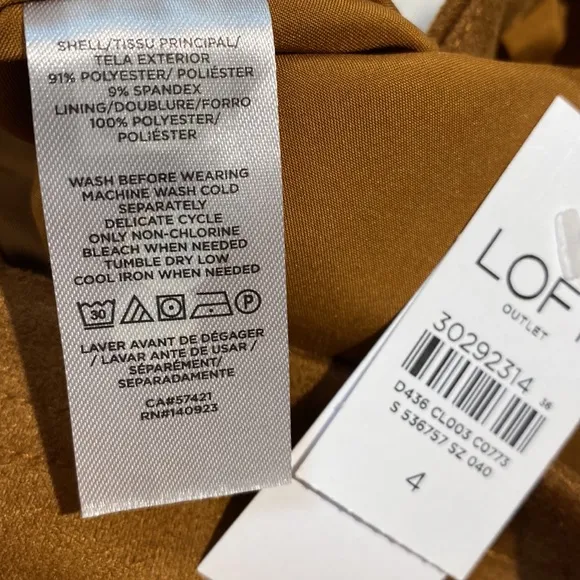 LOFT Faux Suede A-line Skirt Size 4