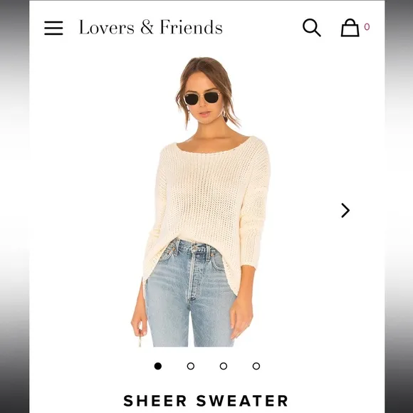 Lovers   Friends Sheer Sweater Blouse