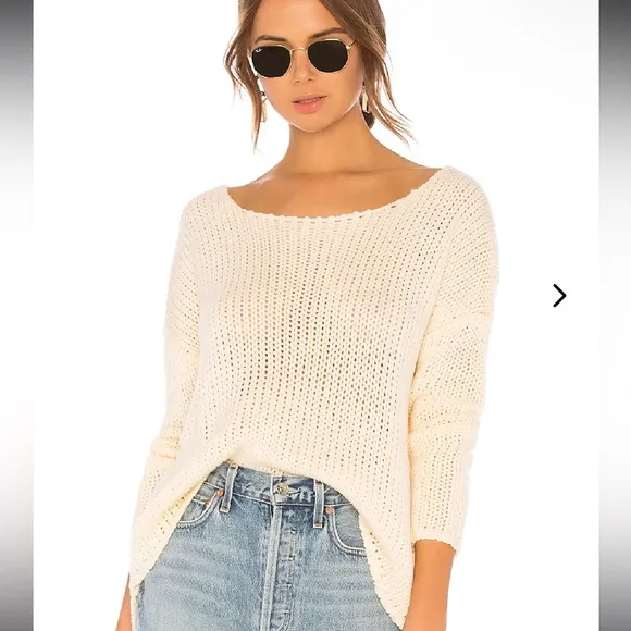 Lovers   Friends Sheer Sweater Blouse