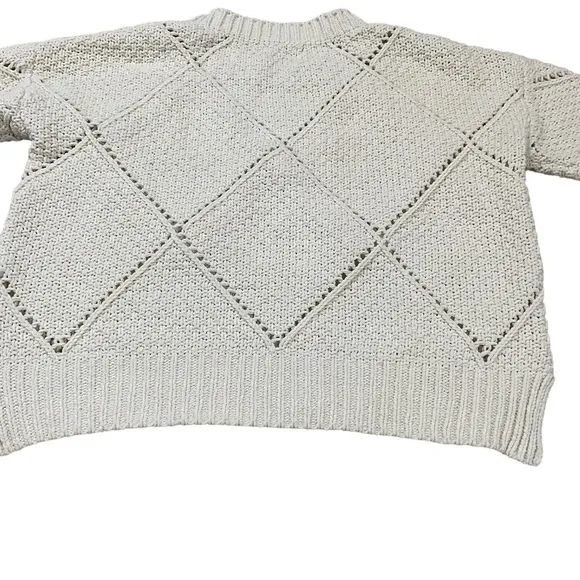 Lulus Diamond in the Rough Ivory Knit Sweater size Medium style# SW8614L