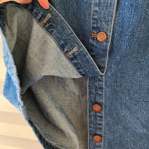 Madewell denim midi skirt