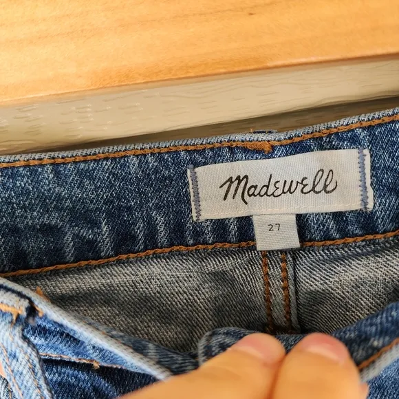 Madewell denim midi skirt