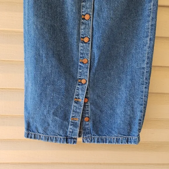 Madewell denim midi skirt